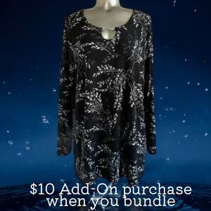 $10 💟Plus Size Printed Long Sleeve Top